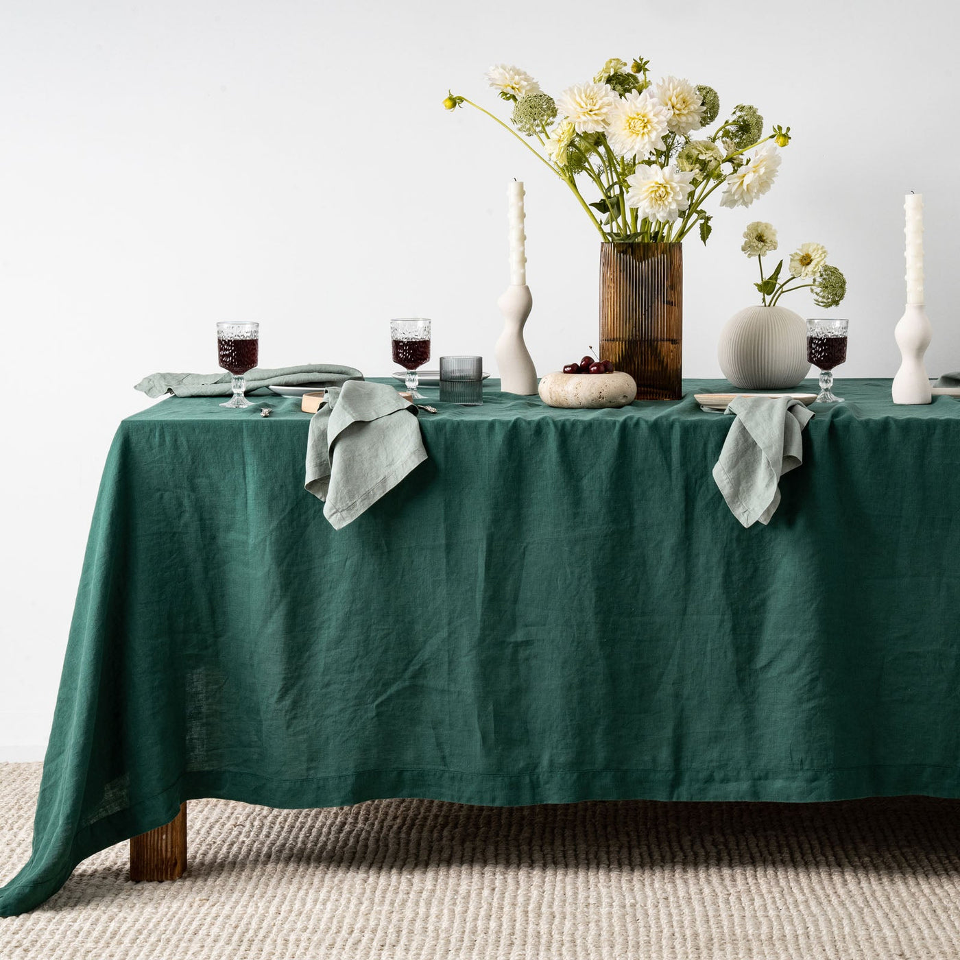 Jade Linen Table Cloth