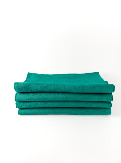 Forest Green Linen Napkin Set