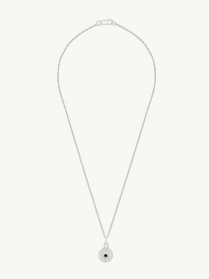 Sterling Silver Onyx Mini Necklace 16" - Astrid | No More Nobody