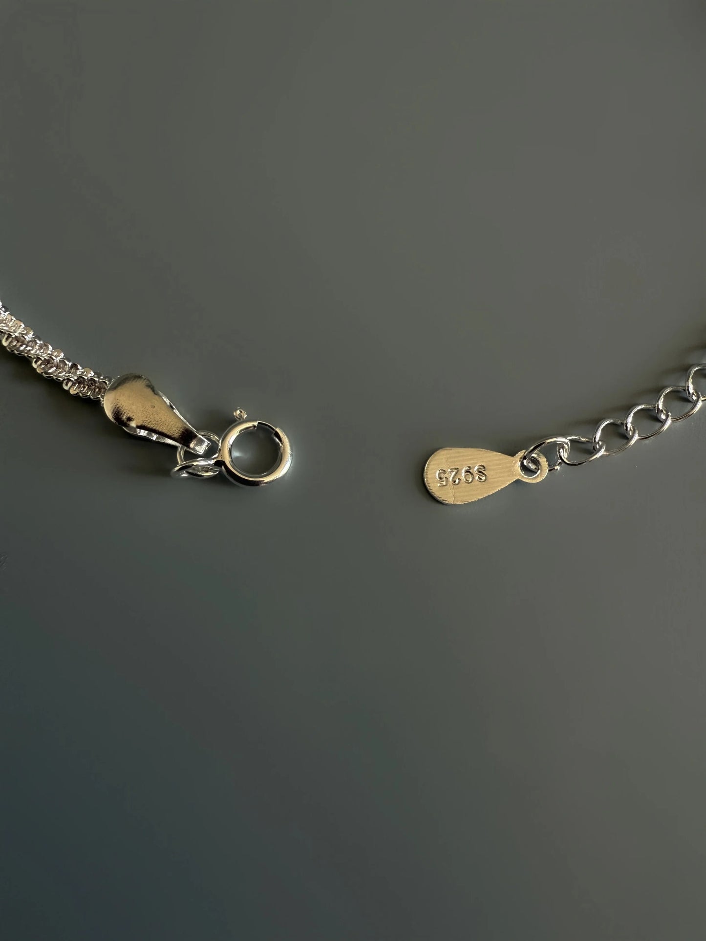 925 Sterling Silver Heart Charm  Minimalist Bracelet