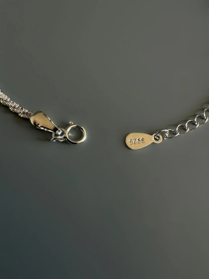 925 Sterling Silver Heart Charm  Minimalist Bracelet