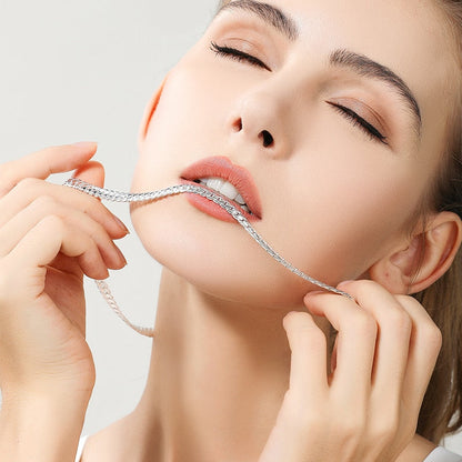 Sterling Silver 6mm Side Chain Necklace