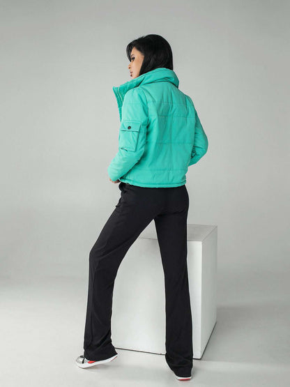 Cropped Casual Puffer Jacket