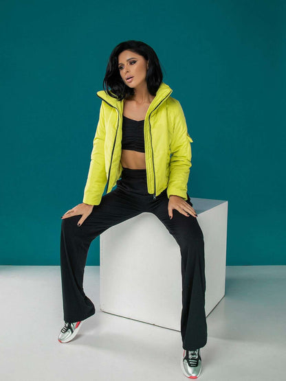 Cropped Casual Puffer Jacket