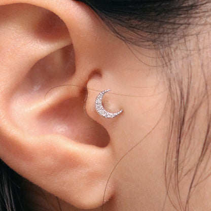 Crystal moon piercing