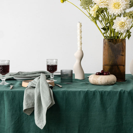 Jade Linen Table Cloth