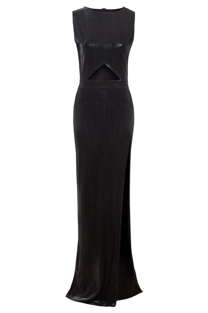 Black Cut-Out Maxi Dress