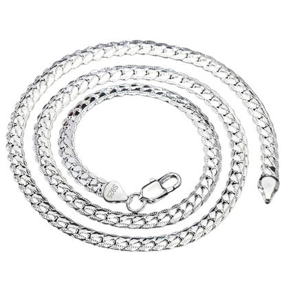 Sterling Silver 6mm Side Chain Necklace