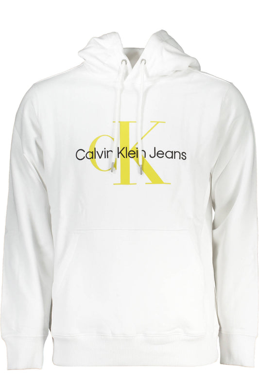 CALVIN KLEIN MEN'S WHITE ZIPLESS SWEATSHIRT