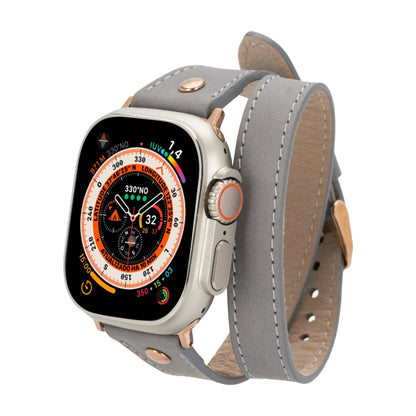 Syracuse Double Tour Leather Bands for Apple Watch 9, Ultra 2 and SE