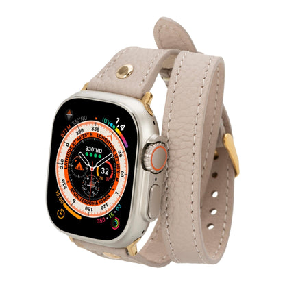 Syracuse Double Tour Leather Bands for Apple Watch 9, Ultra 2 and SE